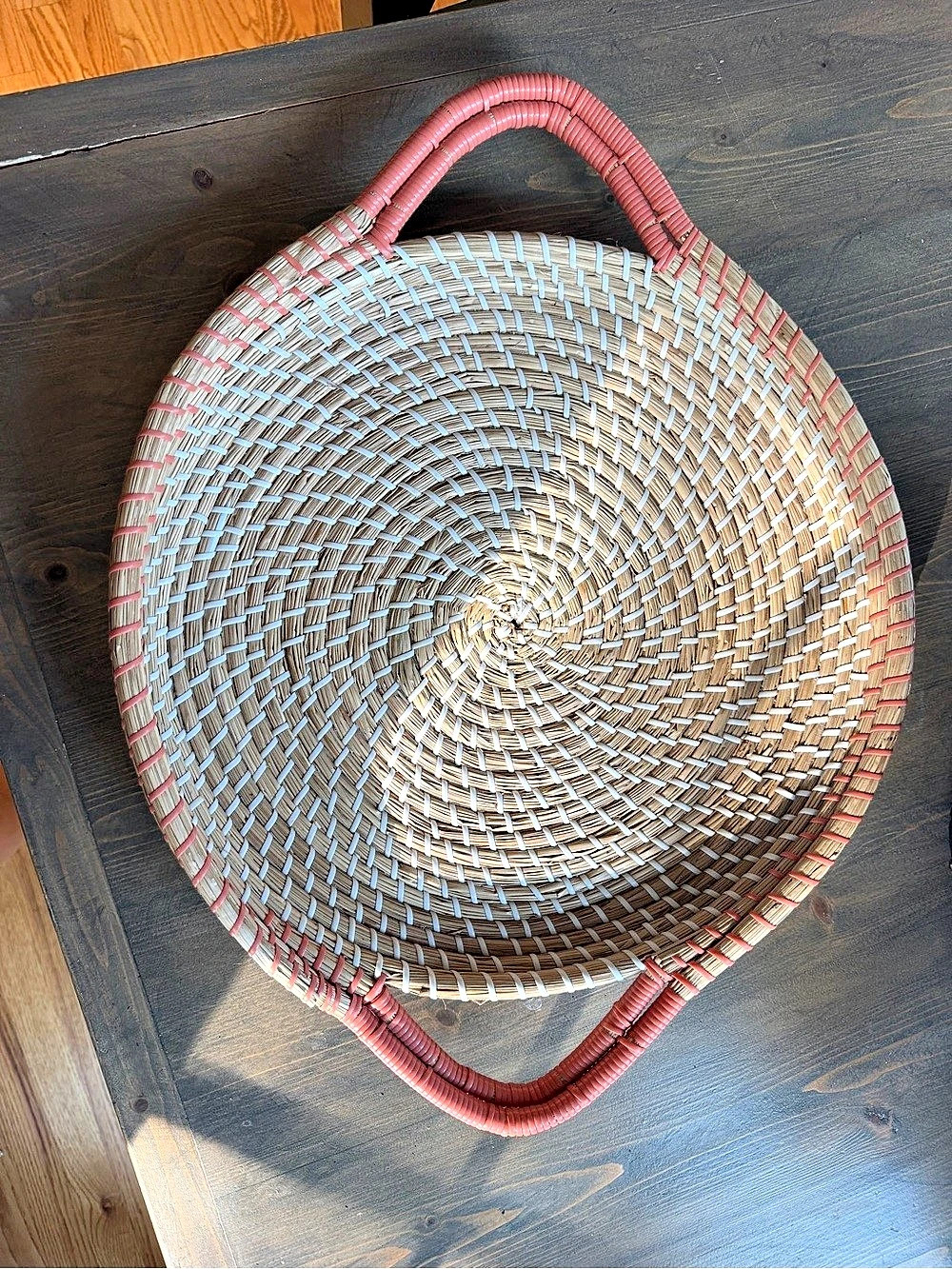 Woven Multicolor & Pink basket